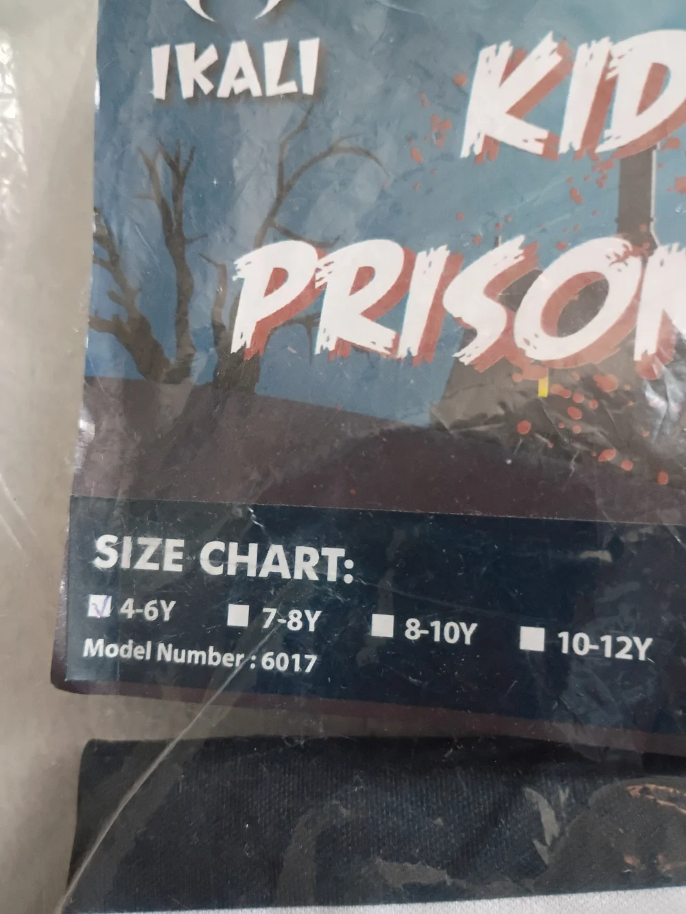 Kids Black Zombie Prisoner Costume Size 4-6